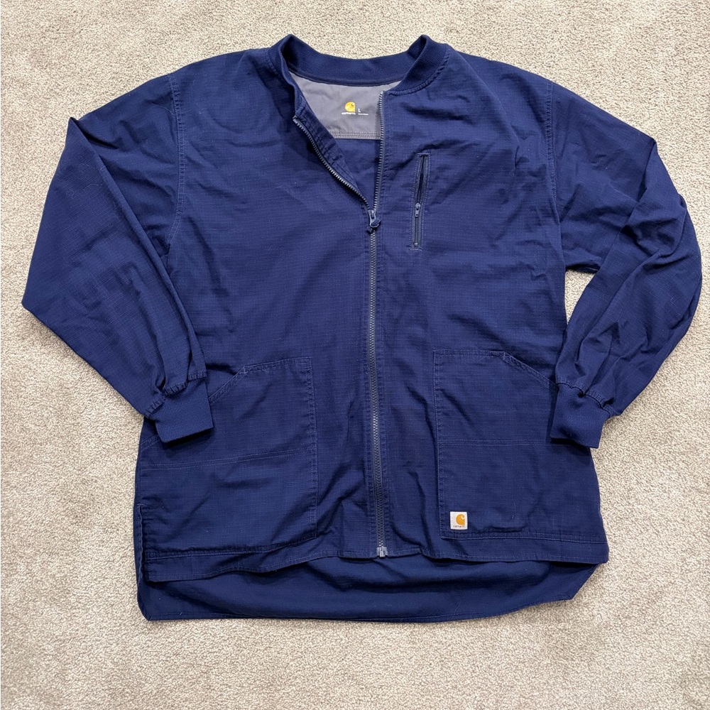 Carhartt Navy Zip-Front Work Jacket
